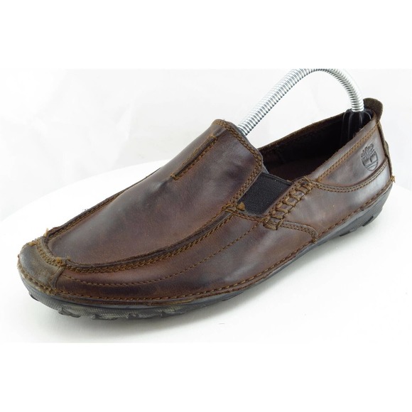 Timberland‎ Shoes Sz 8 M Brown Loafer Leather Men 5562a - Picture 1 of 8